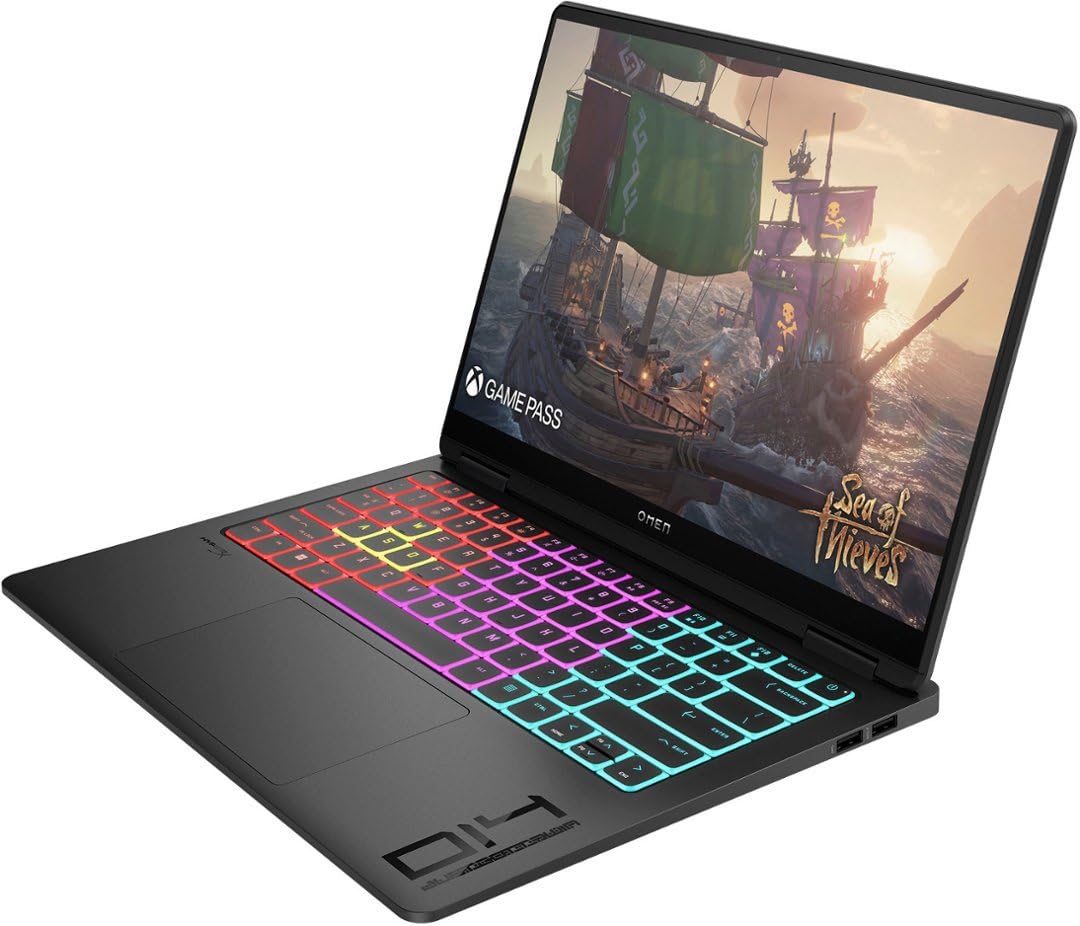 HP OMEN Transcend Gaming Laptop 14.0" 120 Hz OLED 2.8K (16-CoreIntel Ultra 9-185H, GeForce RTX 4070 8GB, 32GB LPDDR5X, 1TB SSD, RGB KYB, Thunderbolt 4, WiFi 6E, Win 11 Home) w/DKZ USB Port Expander