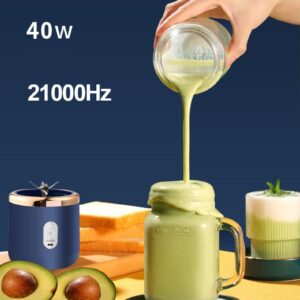 Personal Blender for Shakes and Smoothies with Travel Cup and Lid, Juices, Baby Food, Portable Blender & Food Processo (Robin Blue)