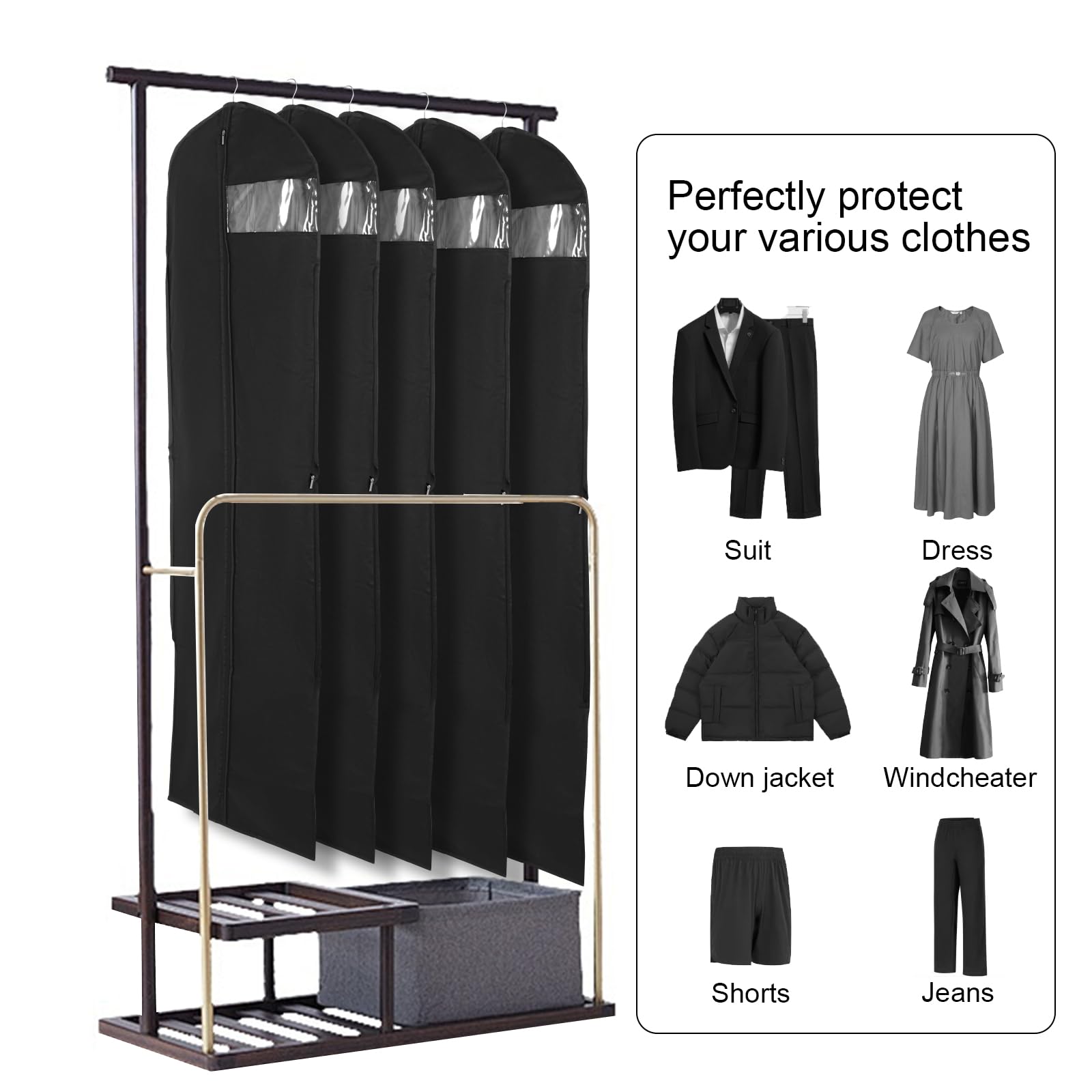 Garment Bag,70" Long Garment Bags for Travel Dress Closet Storage Bags,Hanging Garment Bags for Travel,Carry On Garment bag