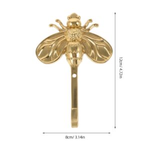 Ciieeo Wall Hook Bee Design Vintage Towel Hook Coat Hanger Honeybee Key Holder Animal Rack for Hanging Scarves Bags Purses Hats Towels Hat