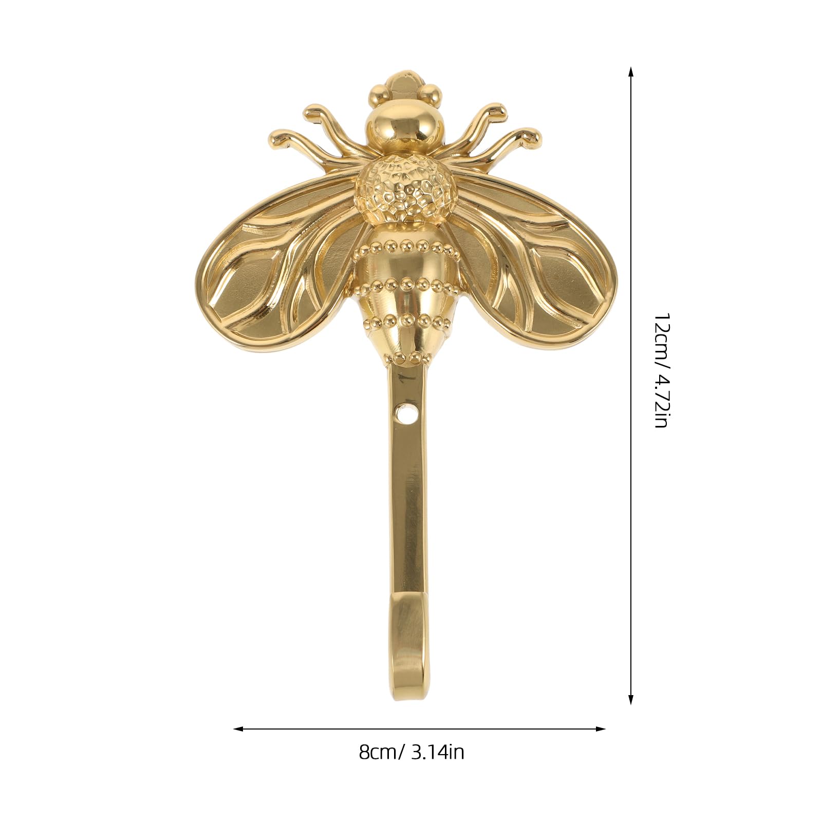 Ciieeo Wall Hook Bee Design Vintage Towel Hook Coat Hanger Honeybee Key Holder Animal Rack for Hanging Scarves Bags Purses Hats Towels Hat