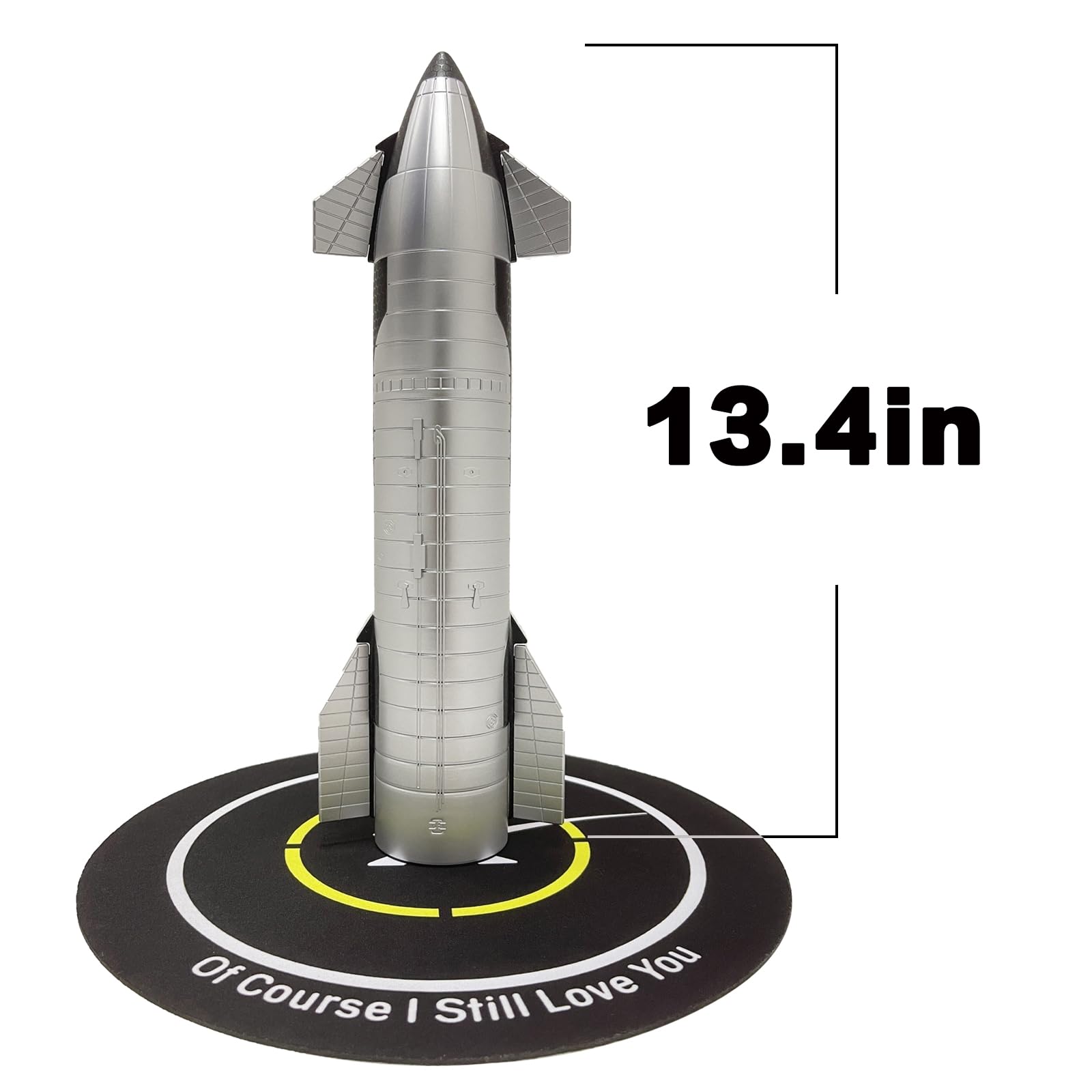 1:144 Scale SpaceX Starship Model 13.43in Height Durable Plastic Material, includes Recovery Ship Rubber Mat. Birthday Gift and Collectible for Space Enthusiasts