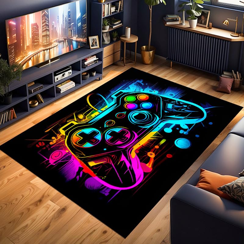 merlenuit Gaming Rug - Gamer Rug for Boys Bedroom - Soft and Durable Game Room Rug - 60x40 inches