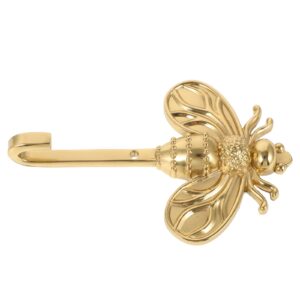 Ciieeo Wall Hook Bee Design Vintage Towel Hook Coat Hanger Honeybee Key Holder Animal Rack for Hanging Scarves Bags Purses Hats Towels Hat