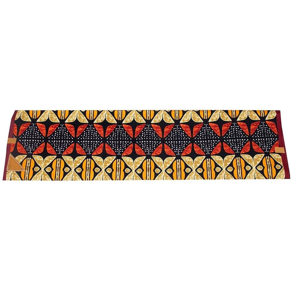 HollandaisWax African Fabric 5 Meters Ankara Print Polyester Kente Fabric for DIY Craft Party Dress 6604