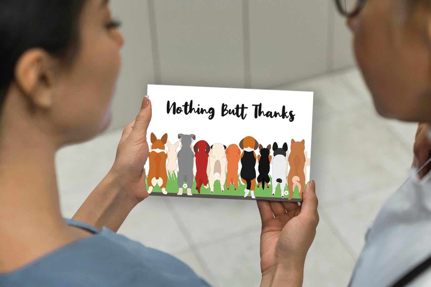 Ygyhiey Cute Dog Thank You Cards Gifts for Women Men Owner, Happy Dog Appreciation Greeting Card for Friend Teacher Boss, Special Veterinarian Gifts for Him Her, Nothing Butt Thanks Pun Card