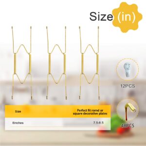 Plate Hangers - 8 Inch 12 Pack Plate Hangers for The Wall Plate Hangers Plate Wall Hangers for Display Plate Wall Hangers Plate Holders for Displaying On Wall Plate Holder Plate Wall Hanger