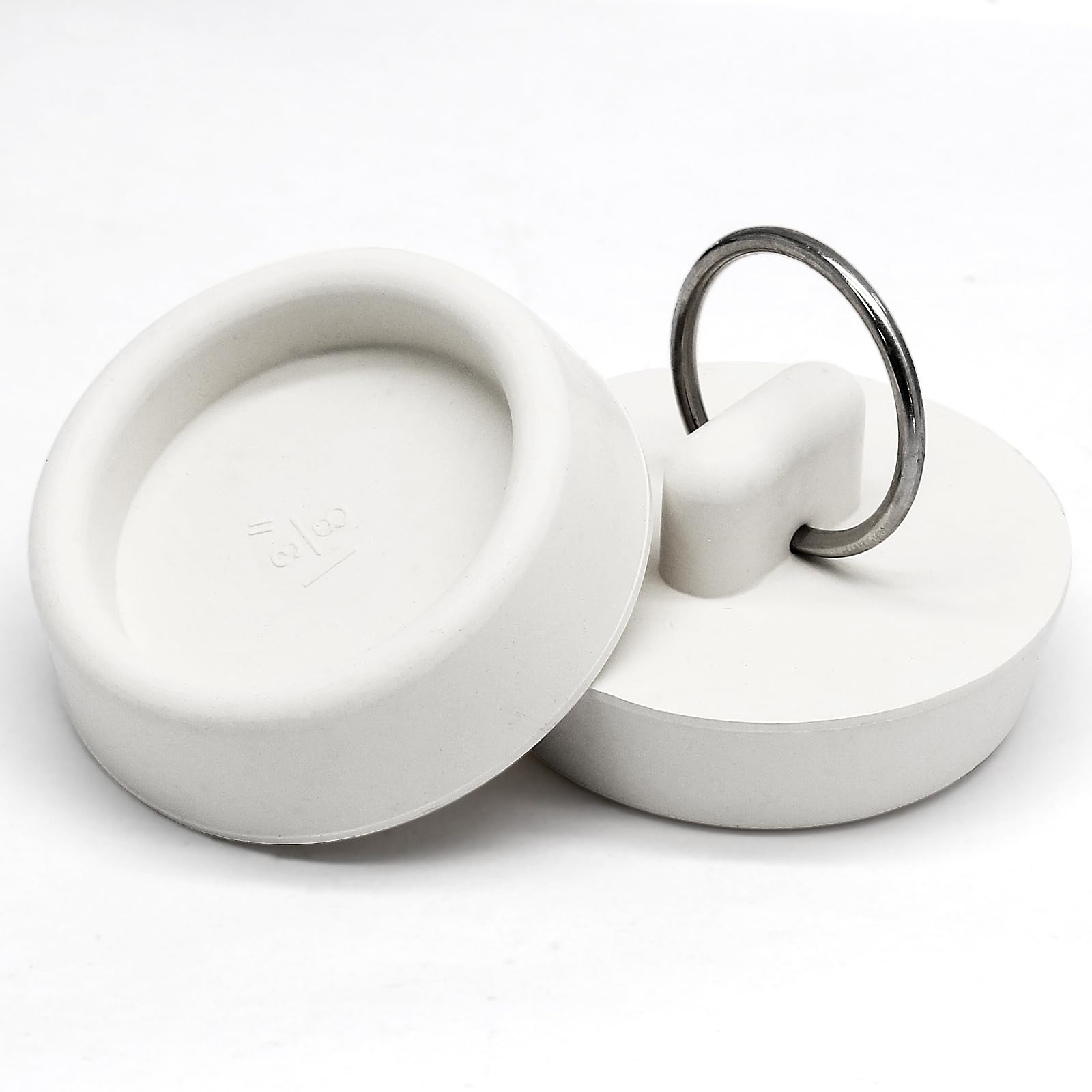 Cionyce2 PCS 1-3/8 Inch Rubber Drain Stopper with Hanging Ring, White Tub Drain Stopper, Sink Stopper Drain Plug, Rubber Sink Plug for Bathroom, Bathtub, Sewers and Kitchen