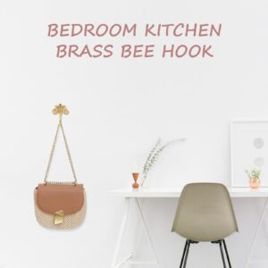 Ciieeo Wall Hook Bee Design Vintage Towel Hook Coat Hanger Honeybee Key Holder Animal Rack for Hanging Scarves Bags Purses Hats Towels Hat