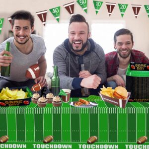 AcpopbM Football Party Supplies, 50PCS Football Party Favors Football Paper Snack Tray Disposable Serving Food Boats for Football Birthday Party Superbowl Decorations