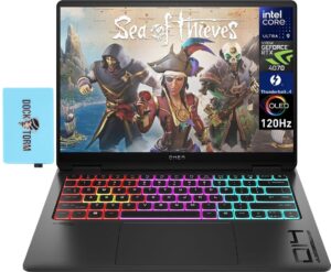 hp omen transcend gaming laptop 14.0" 120 hz oled 2.8k (16-coreintel ultra 9-185h, geforce rtx 4070 8gb, 32gb lpddr5x, 1tb ssd, rgb kyb, thunderbolt 4, wifi 6e, win 11 home) w/dkz usb port expander