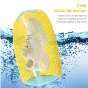 Shoe Bag For Washing Machine,Laundry Bag for Shoes,JIAOYUNLILI Shoe Laundry Bag for Washer and Dryer (Yellow 2pcs)