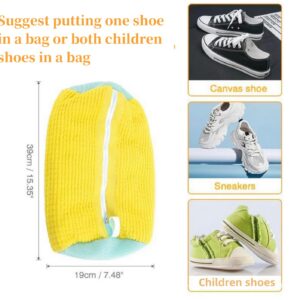 Shoe Bag For Washing Machine,Laundry Bag for Shoes,JIAOYUNLILI Shoe Laundry Bag for Washer and Dryer (Yellow 2pcs)