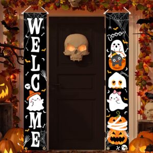 avezano halloween door decorations welcome boo halloween banner porch sign halloween baby shower decorations halloween party welcome signs