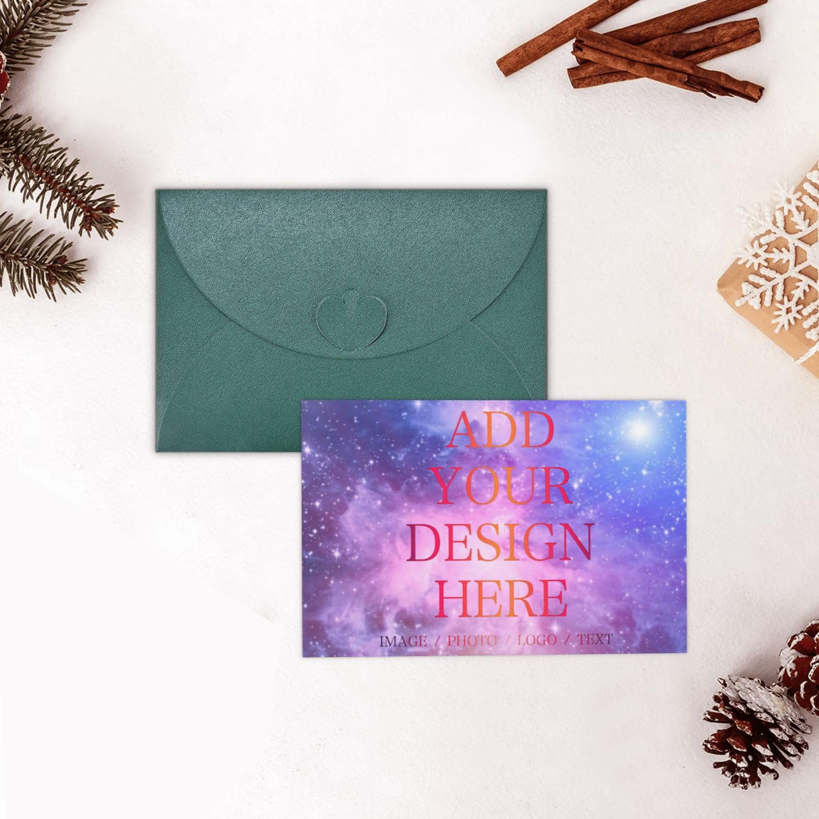 Custom Photo Greeting Card with Envelope - Personalize with Your Own Photo/Logo/Text for All Occasions, Christmas, Holidays, Weddings, Birthdays, Graduations, Thank You Cards 1-1000PCS