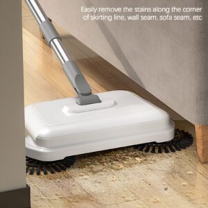 Hand Push Sweeper Home Sweeping Mopping Machine Vacuum Cleaner High Efficient Crumb Sweeper No Noise Works on Hard Floors Lightweight for Home Office Cleaning