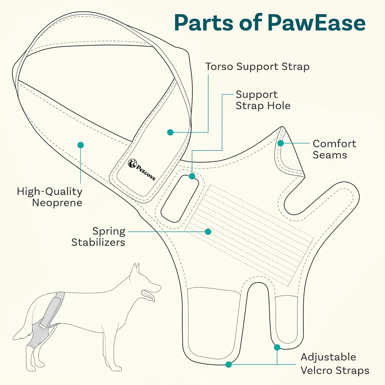 Dog Knee Brace, Dog Knee Brace for Torn Acl Hind Leg, Dog Leg Braces for Back Leg, Size Large, Dog Acl Brace Hind Leg, Acl Brace for Dogs Rear Leg, Dog Knee Brace for Luxating Patella