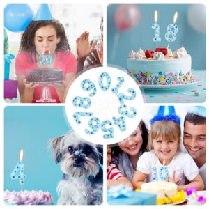 Paw Print Birthday Candle, 4.13x1.57in Pet Dog Cat Birthday Candle Party Decor Blue Cupcake Candle Topper Paw Print Candle for Birthday Cake Pet Theme Party Decor (Number 1)