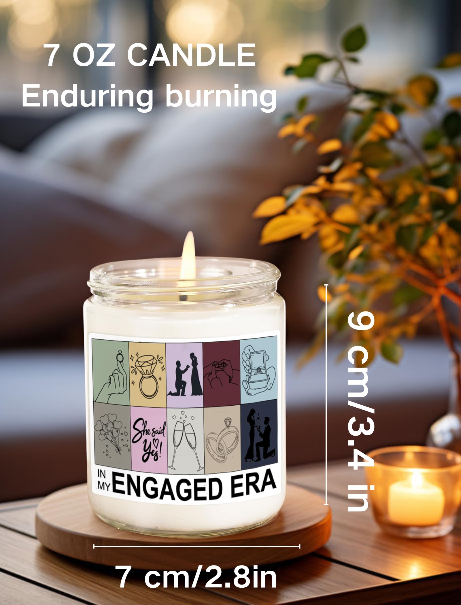 Funny Engagement Gifts Candle, Engagement Gifts for Couple, Wedding Gifts, Fiancee Gift for Women, Future Mrs and Bride to Be, Vanilla Scented Candle