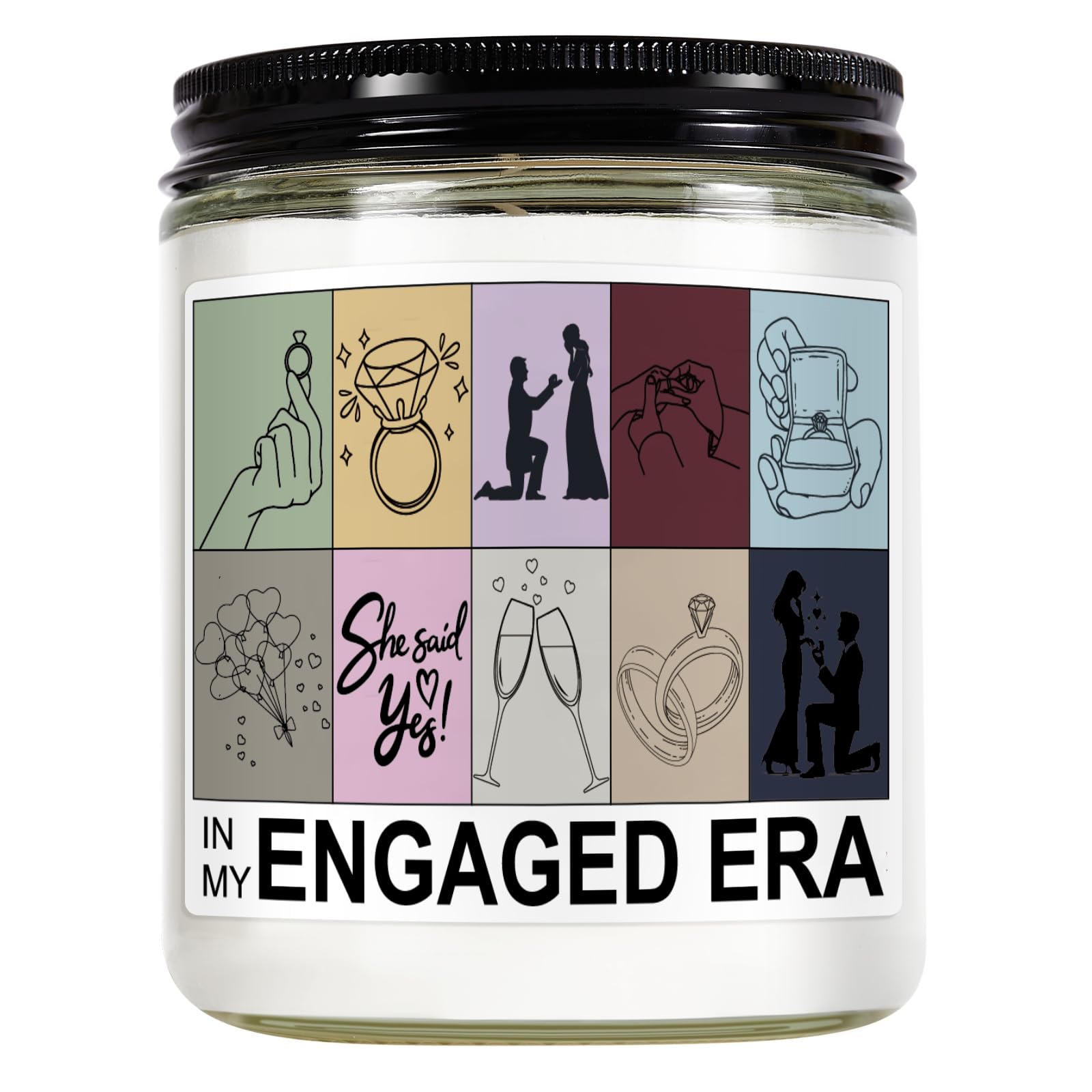 Funny Engagement Gifts Candle, Engagement Gifts for Couple, Wedding Gifts, Fiancee Gift for Women, Future Mrs and Bride to Be, Vanilla Scented Candle