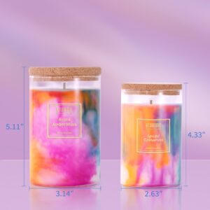 HZ-WONMIO Scented Candles | Spiced Cinnamon Candle|Hand-Poured Soy Wax Candles |60-Hour Burn Time |Retro Charm Aromatherapy Candle |Tie-Dye Effect| Holiday Candle Gifts for Women|8oz