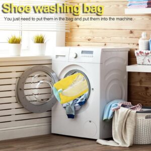 Shoe Bag For Washing Machine,Laundry Bag for Shoes,JIAOYUNLILI Shoe Laundry Bag for Washer and Dryer (Yellow 2pcs)