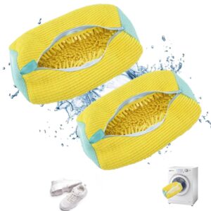 shoe bag for washing machine,laundry bag for shoes,jiaoyunlili shoe laundry bag for washer and dryer (yellow 2pcs)