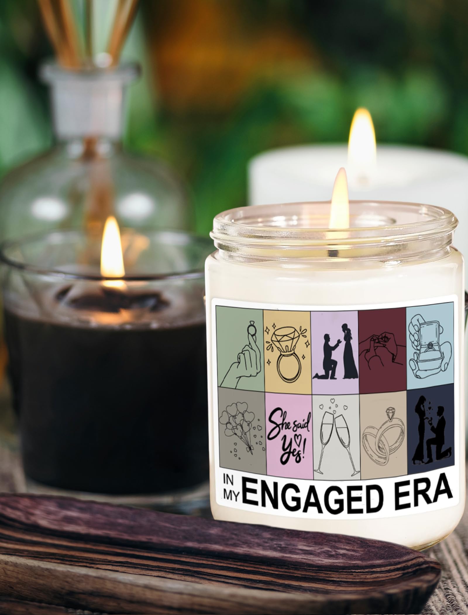 Funny Engagement Gifts Candle, Engagement Gifts for Couple, Wedding Gifts, Fiancee Gift for Women, Future Mrs and Bride to Be, Vanilla Scented Candle