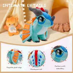 GEYDZSWGS Wings of Fire Plush Toys,11.8 inch Dragon Plushies Stuffed Animals Doll Pillows Plush for Kids and Gaming Fans Christmas Birthday Gift, Blue, KL011