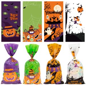 normacaw 150pcs halloween treat bags, halloween goodie bags, halloween candy bags, halloween party supplies for treat or trick