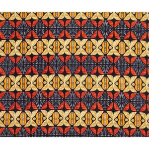 HollandaisWax African Fabric 5 Meters Ankara Print Polyester Kente Fabric for DIY Craft Party Dress 6604