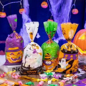 Normacaw 150Pcs Halloween Treat Bags, Halloween Goodie Bags, Halloween Candy Bags, Halloween Party Supplies for Treat or Trick