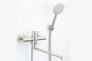 kitchen taps shower faucets classic bathtub faucet single holder long nose stainless steel bathroom faucet bath mixer tap