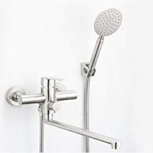 Kitchen Taps Shower Faucets Classic Bathtub Faucet Single Holder Long Nose Stainless Steel Bathroom Faucet Bath Mixer Tap