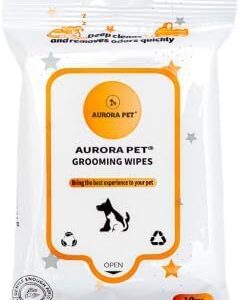 Aurora Pet Bundle (3) Ocean Chews Wolfish Skins Dehydrated Dog Treats (6-oz Each) with AuroraPet Wipes