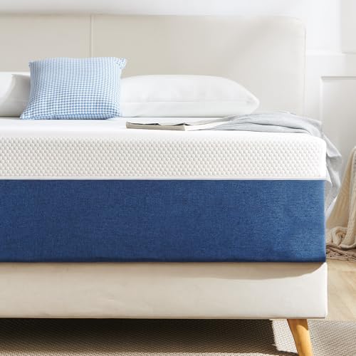 Natulliy King Mattress 12 Inch Gel Memory Foam Mattress in a Box, Medium Firm Support, Removable Cover, Fits Various Bed Frames,Non-Fiberglass King Size Mattress