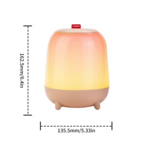 Humidifiers for Bedroom with Nightlight, Ultrasonic Cool Mist Humidifier Top Fill, Quiet Baby Air Humidifier with Night Light 5 Colors, Single/Double hole spray, Auto Shut-Off, 1.5L(Orange)