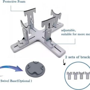 Stand for Model Airplanes for Display Making and Painting,Model Building Berth jig,Tray for Part of 1/72, 1/48(Grey+Swivel Base)