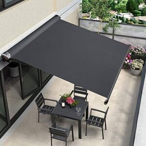 1800D Waterproof Canvas Cordura Fabric 180" L×60" W Heavy Duty Marine Awning Fabric with PVC Backing Anti-UV Reduce Glare Material for Outdoor Indoor Sunbrella Tent Boat Cushion 60" Wide, Black