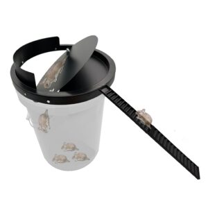 bucket lid mouse trap metal 5 gallon bucket lid,strong metal material that cannot be bitten, auto reset, repeat catch, indoor outdoor, (1pack)