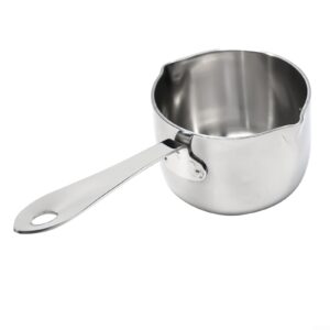 Stainless Steel Milk Pot, Milk Butter Warmer Pot Small Sauce Pan Non Coffee Pot Stovetop Chocolate Melting Pot Gravy Pot (160ml)