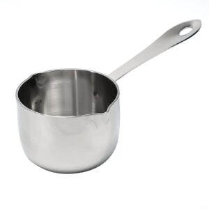 stainless steel milk pot, milk butter warmer pot small sauce pan non coffee pot stovetop chocolate melting pot gravy pot (160ml)