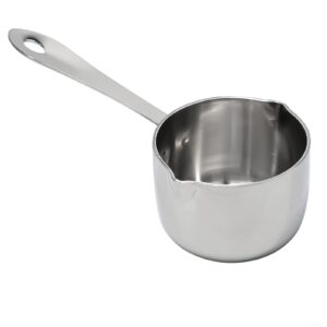 Stainless Steel Milk Pot, Milk Butter Warmer Pot Small Sauce Pan Non Coffee Pot Stovetop Chocolate Melting Pot Gravy Pot (160ml)