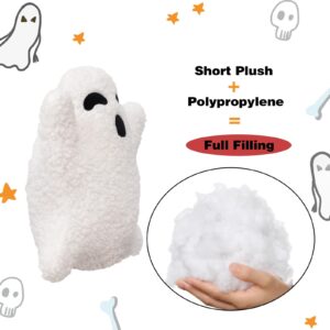 JISEN Ghost Pillow Halloween Pillows Halloween Throw Pillows Ghost Decorative Spooky Pillow Cute Stuffed Ghost Shaped Plush Pillow for Home Decor Couch Halloween Party