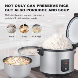 CAZACHEF Commercial Rice Warmer(Not Rice Cooker) 55 Raw/110 CUP Portable 20L Big Food Warmer / 122℉- 178℉ Adjustable Temperature/ 130W/ Non-stick Inner Pot