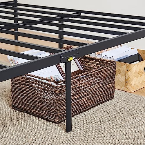 Vecelo 14" Queen Size Metal Platform Bed Frame with Headboard,Premium Steel Slat Support No Box Spring Needed,Noise-Free Anti-Slip,Easy Assembly