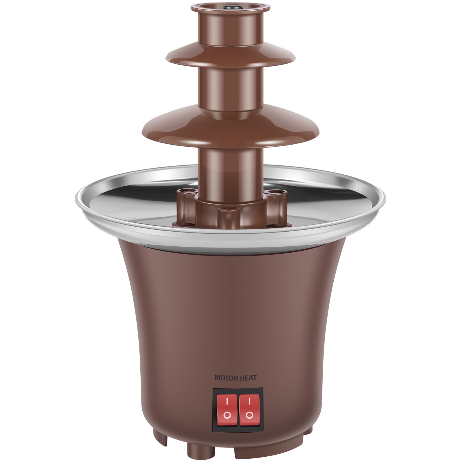 Electric Chocolate Fondue Fountain Machine, 3-Tier Chocolate and Cheese Melting Fountain with 10oz Capacity, Stainless Steel Mini Chocolate Fountain for Parties, Weddings, Birthdays, and Events