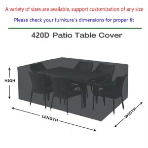 Outdoor Furniture Covers Waterproof, 35x24x16inch/90x60x40cm Patio Furniture Covers, Outdoor Table Covers Waterproof Rectangle, 420D Heavy Duty Outdoor Furniture Covers for Patio Furniture