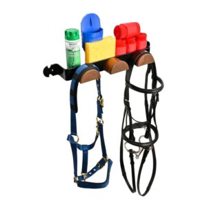 Stubbs Shelfie Retro Bridle Rack (One Size) (Black/Brown)