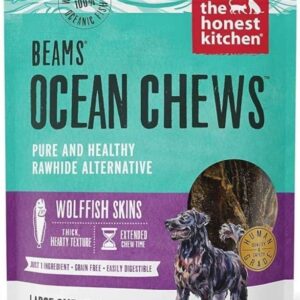 Aurora Pet Bundle (3) Ocean Chews Wolfish Skins Dehydrated Dog Treats (6-oz Each) with AuroraPet Wipes